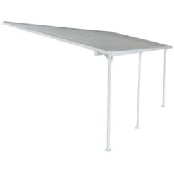 Toit De Terrasse Ajustable En Aluminium Laqué Blanc 3,05x6,18m X-METAL -Jardin Soldes toit de terrasse ajustable en aluminium laque blanc 305x618m x metal 4
