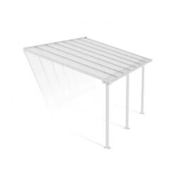 Toit De Terrasse En Aluminium Blanc 3x4,25m + PC 16mm Olympia - Palram - Canopia -Jardin Soldes toit de terrasse en aluminium blanc 3x425m pc 16mm olympia palram 2