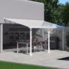 Toit De Terrasse En Aluminium Blanc 3x5,46m + PC 16mm Olympia - Palram - Canopia -Jardin Soldes toit de terrasse en aluminium blanc 3x546m pc 16mm olympia palram
