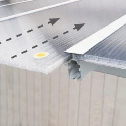 Toit De Terrasse En Aluminium Blanc 3x7,30m + PC 16mm Olympia - Palram - Canopia -Jardin Soldes toit de terrasse en aluminium blanc 3x730m pc 16mm olympia palram 3