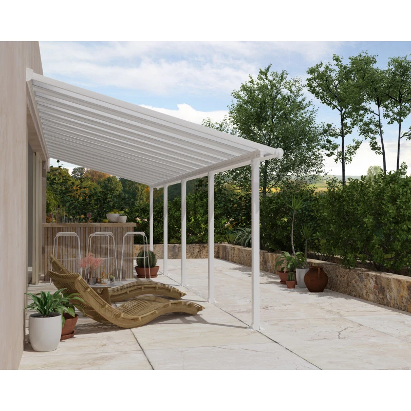 Toit De Terrasse En Aluminium Blanc 3x9,15m + PC 16mm Olympia - Palram - Canopia 3 Toit De Terrasse En Aluminium Blanc 3x9,15m + PC 16mm Olympia - Palram - Canopia