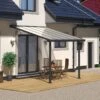 Toit De Terrasse En Aluminium Gris 3x3,05m Et PC 16mm Olympia - Palram - Canopia -Jardin Soldes toit de terrasse en aluminium gris 3x305m et pc 16mm olympia palram