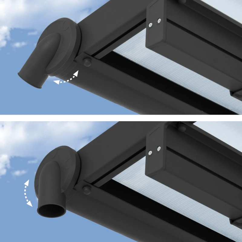 Toit De Terrasse En Aluminium Gris 3x9,71m + PC 16mm Olympia - Palram - Canopia 5 Toit De Terrasse En Aluminium Gris 3x9,71m + PC 16mm Olympia - Palram - Canopia – Image 3