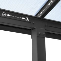 Toit De Terrasse En Aluminium Gris 3x9,71m + PC 16mm Olympia - Palram - Canopia 11 Toit De Terrasse En Aluminium Gris 3x9,71m + PC 16mm Olympia - Palram - Canopia -Jardin Soldes toit de terrasse en aluminium gris 3x971m pc 16mm olympia palram 3