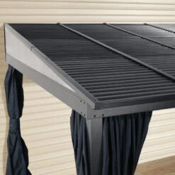 Tonnelle Adossée Portland 484x298cm En Aluminium Et Acier Galvanisé - SOJAG 9 Tonnelle Adossée Portland 484x298cm En Aluminium Et Acier Galvanisé - SOJAG -Jardin Soldes tonnelle adossee portland 484x298cm en aluminium et acier galvanise sojag 2