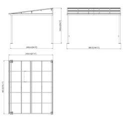 Tonnelle Adossée St. Barth 363x248cm En Aluminium Et Polycarbonate 8mm - SOJAG 10 Tonnelle Adossée St. Barth 363x248cm En Aluminium Et Polycarbonate 8mm - SOJAG -Jardin Soldes tonnelle adossee st barth 363x248cm en aluminium et polycarbonate 8mm sojag 3