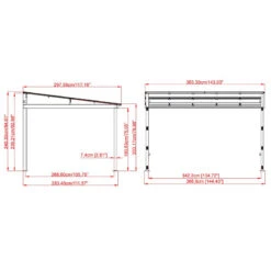 Tonnelle Adossée St. Barth 363x298cm En Aluminium Et Polycarbonate 8mm - SOJAG -Jardin Soldes tonnelle adossee st barth 363x298cm en aluminium et polycarbonate 8mm sojag 5