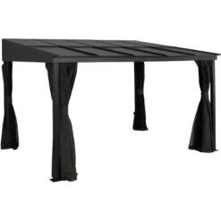 Tonnelle Adossée St. Barth 424x296cm En Aluminium Et Polycarbonate 8mm - SOJAG -Jardin Soldes tonnelle adossee st barth 424x296cm en aluminium et polycarbonate 8mm sojag 3