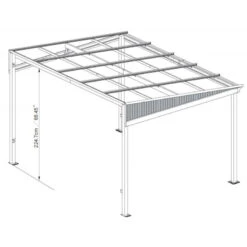 Tonnelle Adossée St. Barth 424x296cm En Aluminium Et Polycarbonate 8mm - SOJAG -Jardin Soldes tonnelle adossee st barth 424x296cm en aluminium et polycarbonate 8mm sojag 4