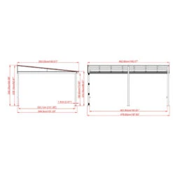 Tonnelle Adossée St. Barth 484x363cm En Aluminium Et Polycarbonate 8mm - SOJAG -Jardin Soldes tonnelle adossee st barth 484x363cm en aluminium et polycarbonate 8mm sojag 4