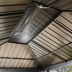 Tonnelle De Jardin Messina 298x363cm En Aluminium Thermolaqué Anthracite – SOJAG -Jardin Soldes tonnelle de jardin messina 298x363cm en aluminium thermolaque sojag 4