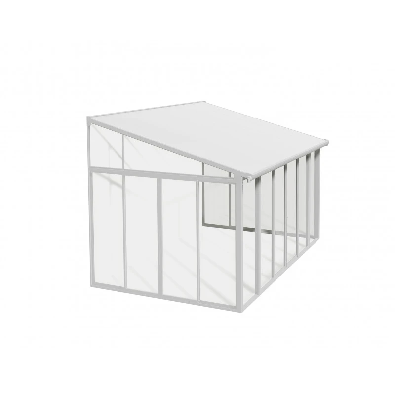 Véranda 300x425cm En Alu Blanc Et Polycarbonate 8mm Sanremo - Palram - Canopia 4 Véranda 300x425cm En Alu Blanc Et Polycarbonate 8mm Sanremo - Palram - Canopia – Image 2