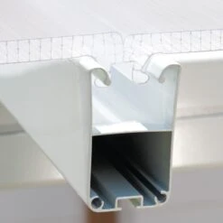 Véranda 300x546cm En Alu Blanc Et Polycarbonate 8mm Sanremo - Palram - Canopia -Jardin Soldes veranda 300x546cm en alu blanc et polycarbonate 8mm sanremo palram 3