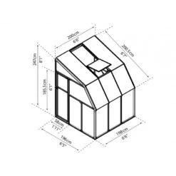 Véranda En PVC Et Polycarbonate Transparent 200x200cm Sun Room - Canopia By Palram -Jardin Soldes veranda en pvc et polycarbonate transparent 200x200cm sun room rion 4