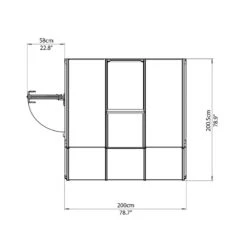Véranda En PVC Et Polycarbonate Transparent 200x200cm Sun Room - Canopia By Palram -Jardin Soldes veranda en pvc et polycarbonate transparent 200x200cm sun room rion 5