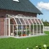 Véranda En PVC Et Polycarbonate Transparent 200x448cm Sun Room - Canopia By Palram -Jardin Soldes veranda en pvc et polycarbonate transparent 200x448cm sun room rion