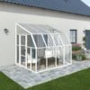 Véranda En PVC Et Polycarbonate Transparent 258x260cm Sun Room - Canopia By Palram -Jardin Soldes veranda en pvc et polycarbonate transparent 258x260cm sun room rion
