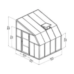 Véranda En PVC Et Polycarbonate Transparent 258x260cm Sun Room - Canopia By Palram -Jardin Soldes veranda en pvc et polycarbonate transparent 258x260cm sun room rion 5