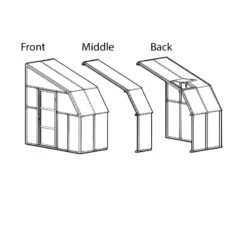 Véranda En PVC Et Polycarbonate Transparent 258x322cm Sun Room - Canopia By Palram -Jardin Soldes veranda en pvc et polycarbonate transparent 258x322cm sun room rion 3
