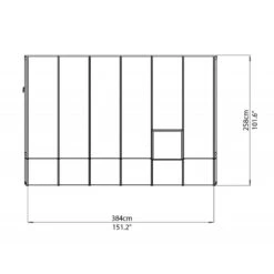 Véranda En PVC Et Polycarbonate Transparent 258x384cm Sun Room - Canopia By Palram -Jardin Soldes veranda en pvc et polycarbonate transparent 258x384cm sun room rion 5