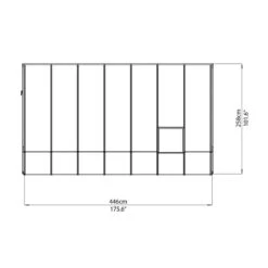 Véranda En PVC Et Polycarbonate Transparent 258x446cm Sun Room - Canopia By Palram -Jardin Soldes veranda en pvc et polycarbonate transparent 258x446cm sun room rion 5