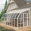 Véranda En PVC Et Polycarbonate Transparent 258x508cm Sun Room - Canopia By Palram -Jardin Soldes veranda en pvc et polycarbonate transparent 258x508cm sun room rion