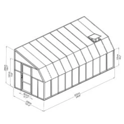 Véranda En PVC Et Polycarbonate Transparent 258x632cm Sun Room - Canopia By Palram -Jardin Soldes veranda en pvc et polycarbonate transparent 258x632cm sun room rion 4