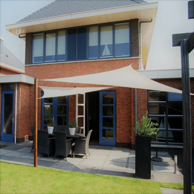 Voile D'ombrage Triangle Coolfit 500x500x500cm Crème - NESLING 5 Voile D'ombrage Triangle Coolfit 500x500x500cm Crème - NESLING – Image 3